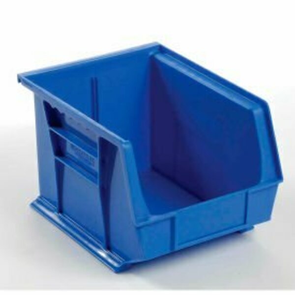 Quantum Storage Systems Hang & Stack Storage Bin, Plastic, Blue, 6 PK QUS239BL